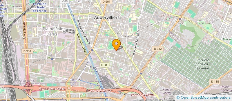 localisation de l'entreprise MADAME NADIA PEREZ  AUBERVILLIERS