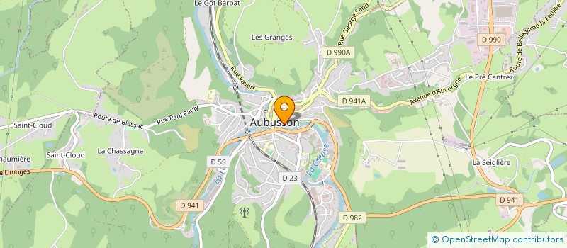 localisation de l'entreprise MADAME NADIA PETKOVIC à AUBUSSON