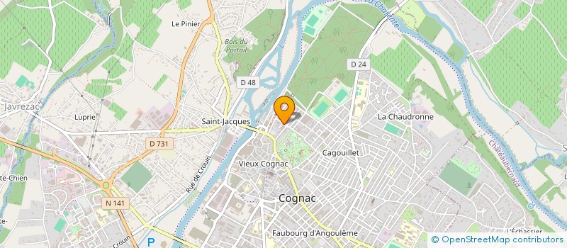 localisation de l'entreprise MADAME NADIA VINCENT à COGNAC