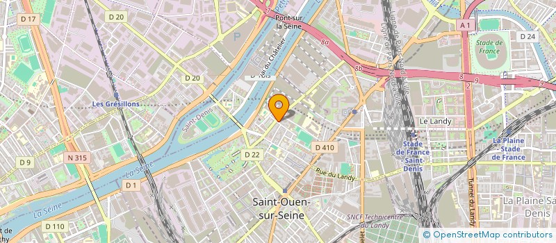 localisation de l'entreprise MADAME NADIA ZANETTIN à SAINT-OUEN-SUR-SEINE