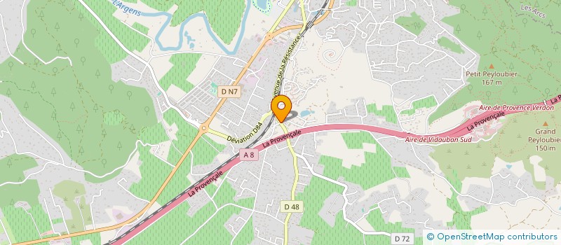 localisation de l'entreprise MADAME NADINE ALBUMAZARD  VIDAUBAN