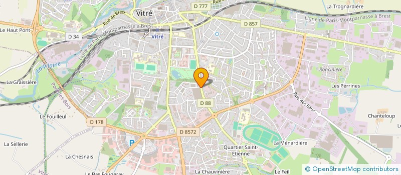 localisation de l'entreprise MADAME NADINE AMIEL  VITRE