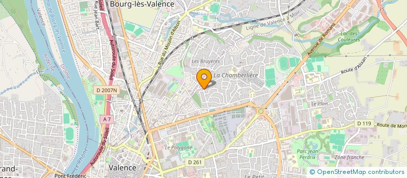 localisation de l'entreprise MADAME NADINE BARD à VALENCE