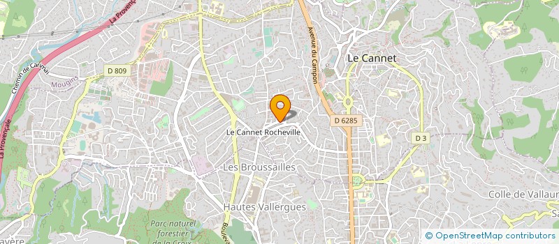 localisation de l'entreprise MADAME NADINE BARTHEL à LE CANNET