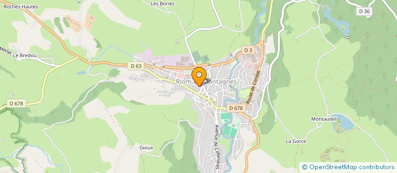 localisation de l'entreprise MADAME NADINE BASSET à RIOM-ES-MONTAGNES