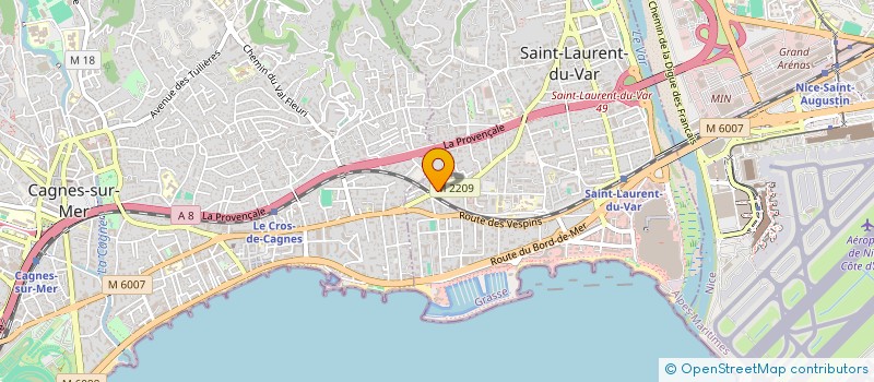 localisation de l'entreprise MADAME NADINE BAUDOIN à SAINT-LAURENT-DU-VAR