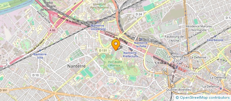 localisation de l'entreprise MADAME NADINE BEKALA TOUA  NANTERRE