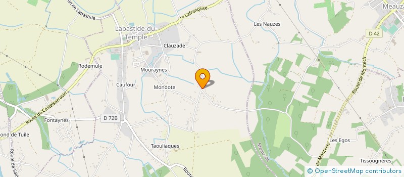 localisation de l'entreprise MADAME NADINE BELAN  LABASTIDE-DU-TEMPLE