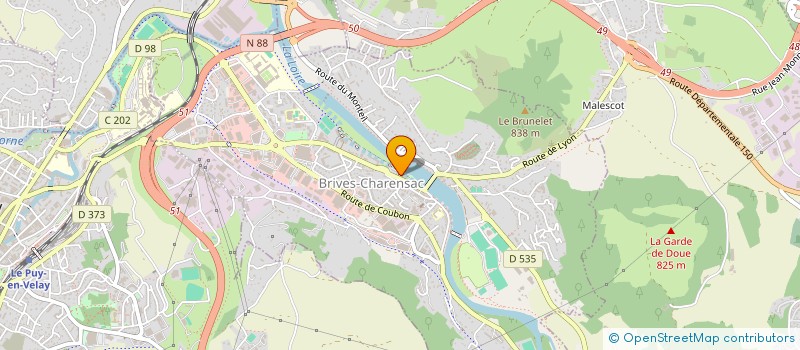 localisation de l'entreprise MADAME NADINE BOISSERIE  BRIVES-CHARENSAC