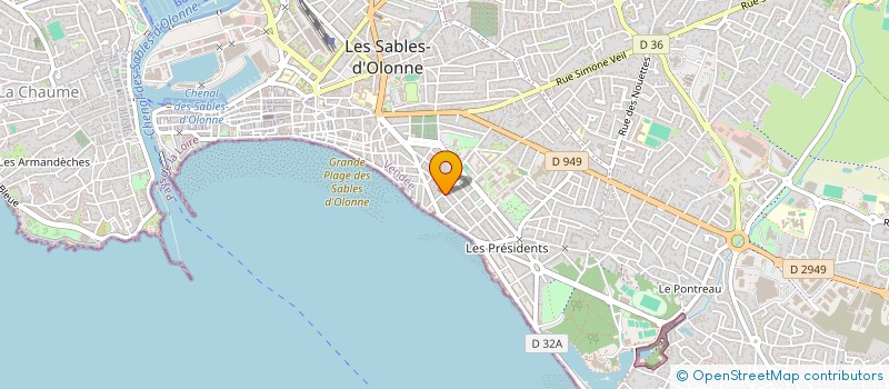 localisation de l'entreprise MADAME NADINE BOURIGAULT à LES SABLES D'OLONNE