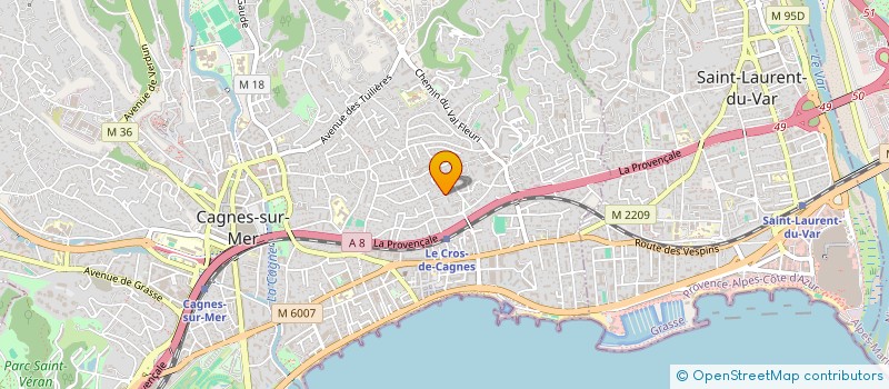 localisation de l'entreprise MADAME NADINE BURNOUF  CAGNES-SUR-MER