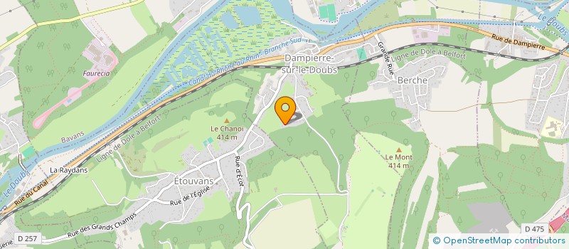 localisation de l'entreprise MADAME NADINE CARAUD  DAMPIERRE-SUR-LE-DOUBS