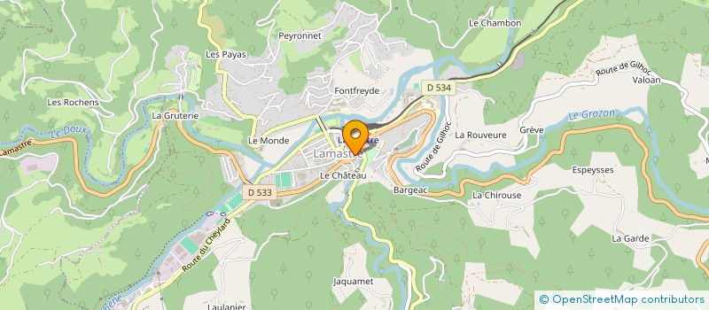 localisation de l'entreprise MADAME NADINE CHANGARNIER à LAMASTRE