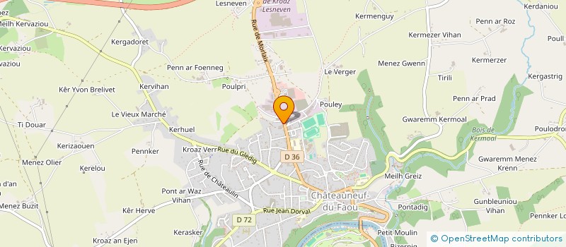 localisation de l'entreprise MADAME NADINE CLOITRE à CHATEAUNEUF-DU-FAOU