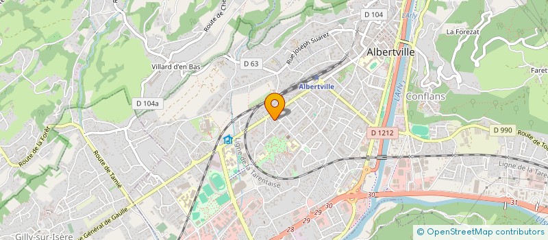 localisation de l'entreprise MADAME NADINE COULIN à ALBERTVILLE