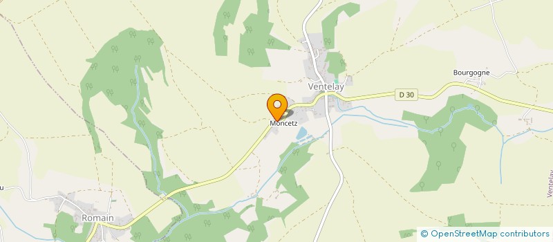 localisation de l'entreprise MADAME NADINE DECRAENE  VENTELAY