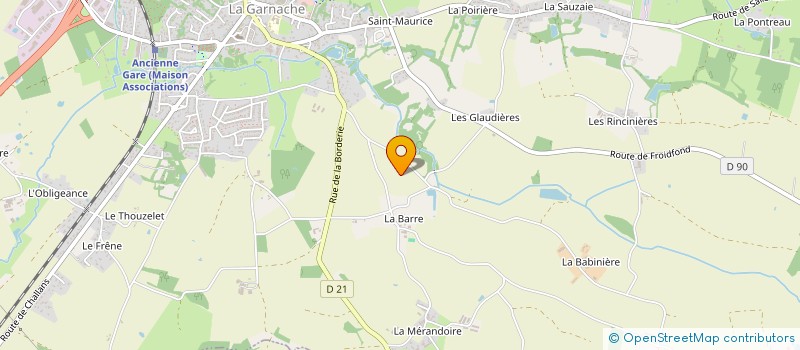 localisation de l'entreprise MADAME NADINE DELACROIX  GARNACHE (LA)