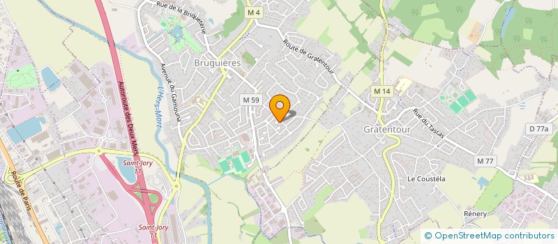 localisation de l'entreprise MADAME NADINE DESMEULLES  BRUGUIERES