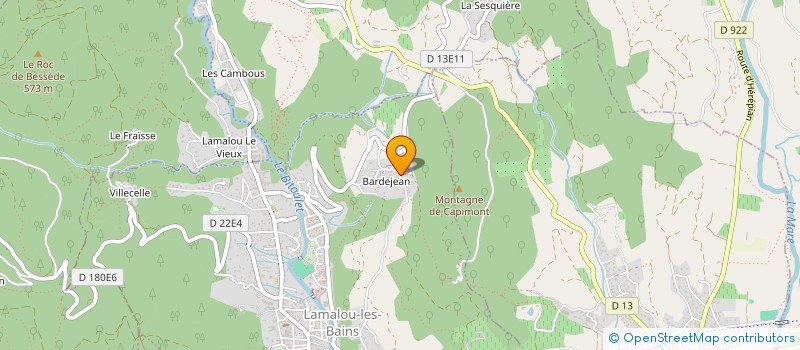 localisation de l'entreprise MADAME NADINE ESPIRITUSANTO  LAMALOU-LES-BAINS