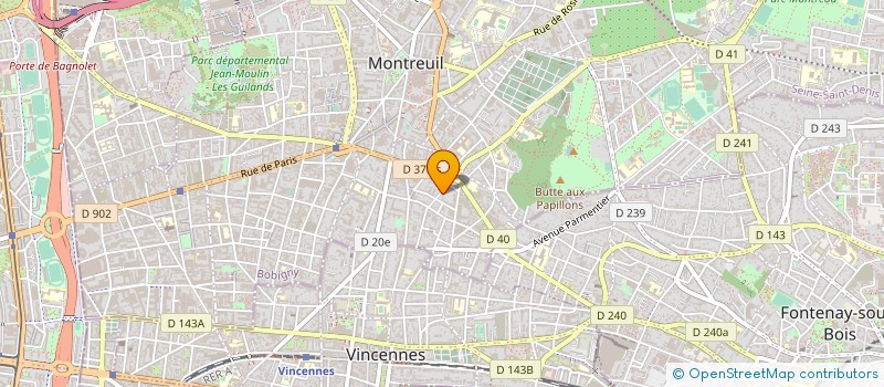 localisation de l'entreprise MADAME NADINE FENERI  MONTREUIL