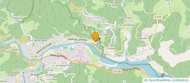 localisation de l'entreprise MADAME NADINE FEROUL  LE CHEYLARD