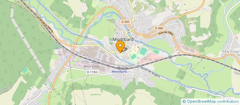 localisation de l'entreprise MADAME NADINE GAVEAU à MONTBARD