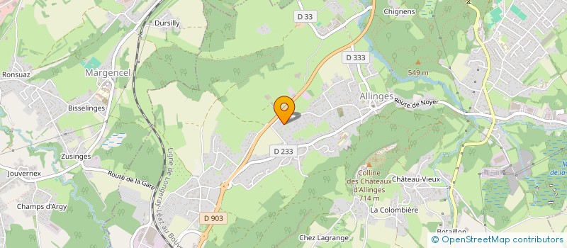 localisation de l'entreprise MADAME NADINE GRANDJEAN  ALLINGES