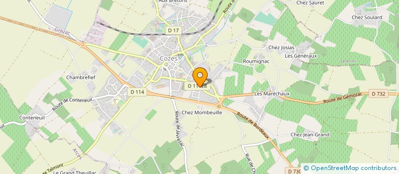 localisation de l'entreprise MADAME NADINE GUERIN  COZES