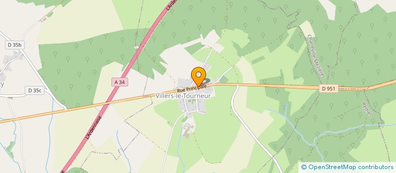 localisation de l'entreprise MADAME NADINE HUREAU  VILLERS-LE-TOURNEUR