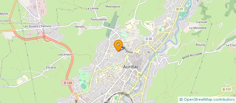 localisation de l'entreprise MADAME NADINE JEANGEORGES à AURILLAC