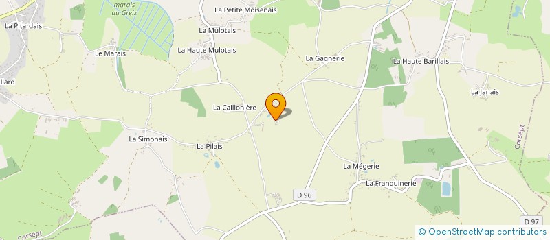 localisation de l'entreprise MADAME NADINE JEANNEAU  CORSEPT