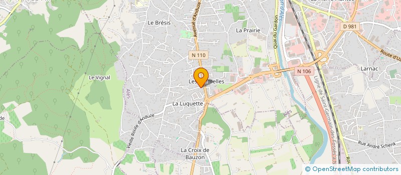 localisation de l'entreprise MADAME NADINE LAFONT  ALES