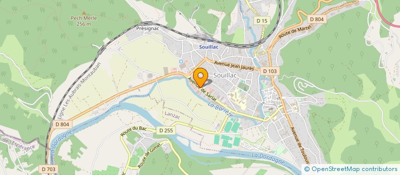 localisation de l'entreprise MADAME NADINE LALBAT  SOUILLAC