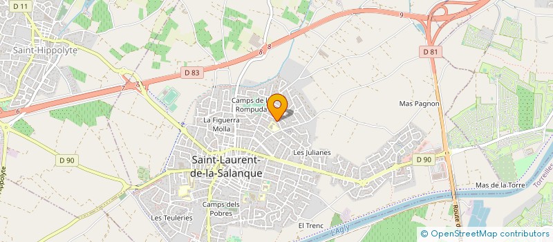 localisation de l'entreprise MADAME NADINE LANTOINE  SAINT-LAURENT-DE-LA-SALANQUE