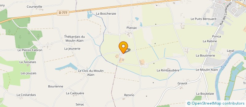 localisation de l'entreprise MADAME NADINE LARDOUX  GUIPRY-MESSAC