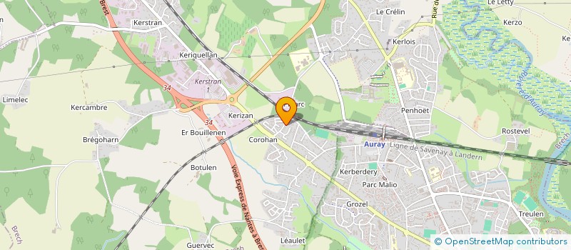 localisation de l'entreprise MADAME NADINE LE BELZ  BRECH