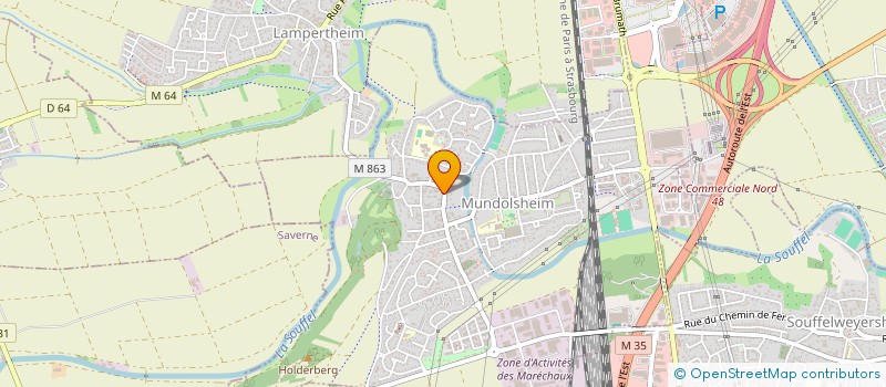 localisation de l'entreprise MADAME NADINE LECOMTE  MUNDOLSHEIM