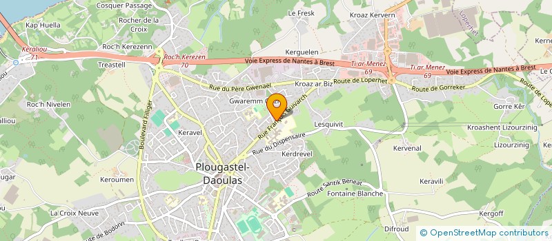 localisation de l'entreprise MADAME NADINE LEFEVRE à PLOUGASTEL-DAOULAS