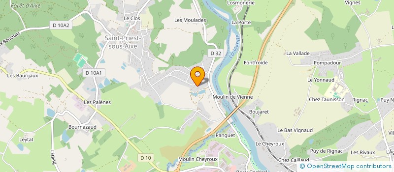 localisation de l'entreprise MADAME NADINE LILIANE ROGER à SAINT-PRIEST-SOUS-AIXE