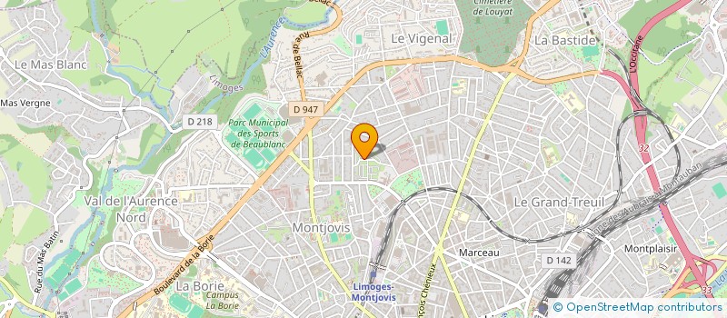 localisation de l'entreprise MADAME NADINE MABOUANA à LIMOGES