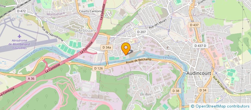 localisation de l'entreprise MADAME NADINE MAHJOUB  AUDINCOURT