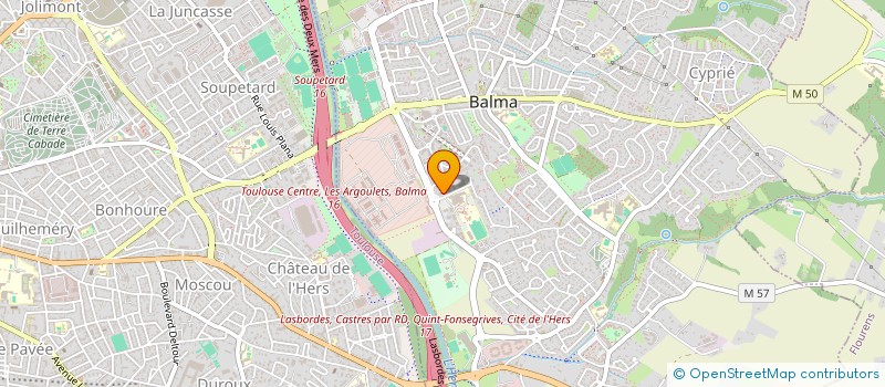 localisation de l'entreprise MADAME NADINE MARTIN  BALMA