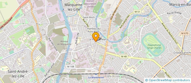 localisation de l'entreprise MADAME NADINE MILON  MARQUETTE-LEZ-LILLE