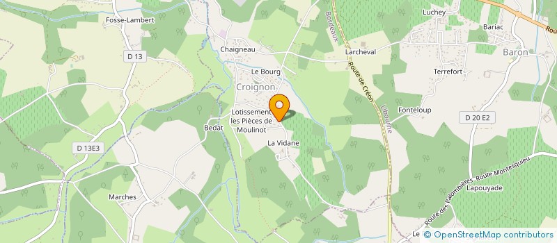 localisation de l'entreprise MADAME NADINE MOREAU  CROIGNON