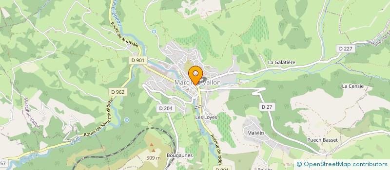 localisation de l'entreprise MADAME NADINE NOYER à MARCILLAC-VALLON