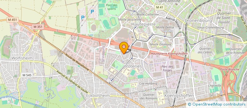 localisation de l'entreprise MADAME NADINE OBERLE à STRASBOURG
