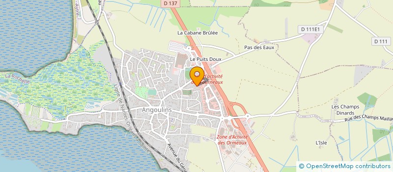 localisation de l'entreprise MADAME NADINE POUVREAU à ANGOULINS