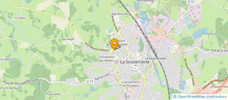 localisation de l'entreprise MADAME NADINE PRIEUR à LA SOUTERRAINE