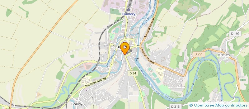 localisation de l'entreprise MADAME NADINE RAINOT à CLAMECY