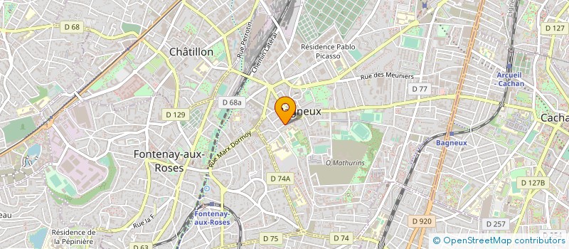 localisation de l'entreprise MADAME NADINE RIBEROT à BAGNEUX